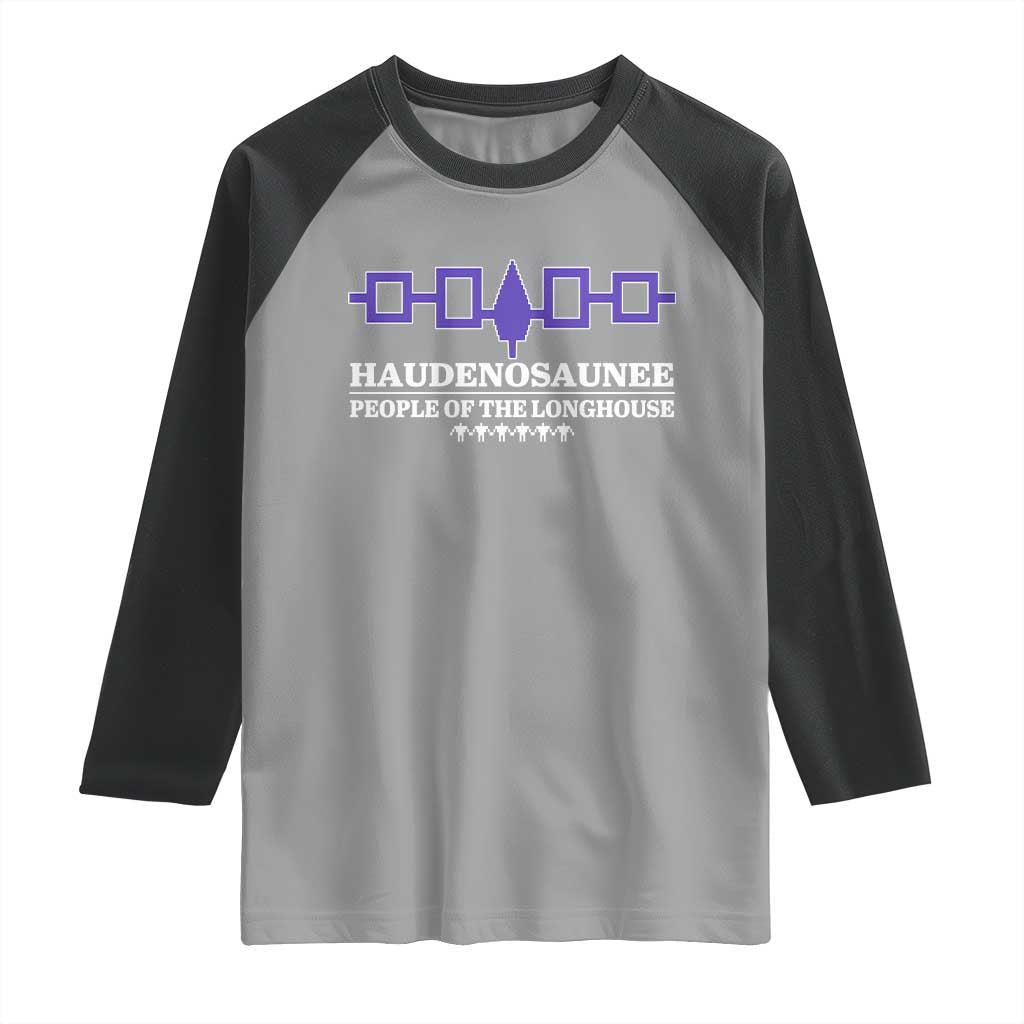 Proud Haudenosaunee Raglan Shirt Iroquois Flag People Of The Longhouse - Wonder Print Shop