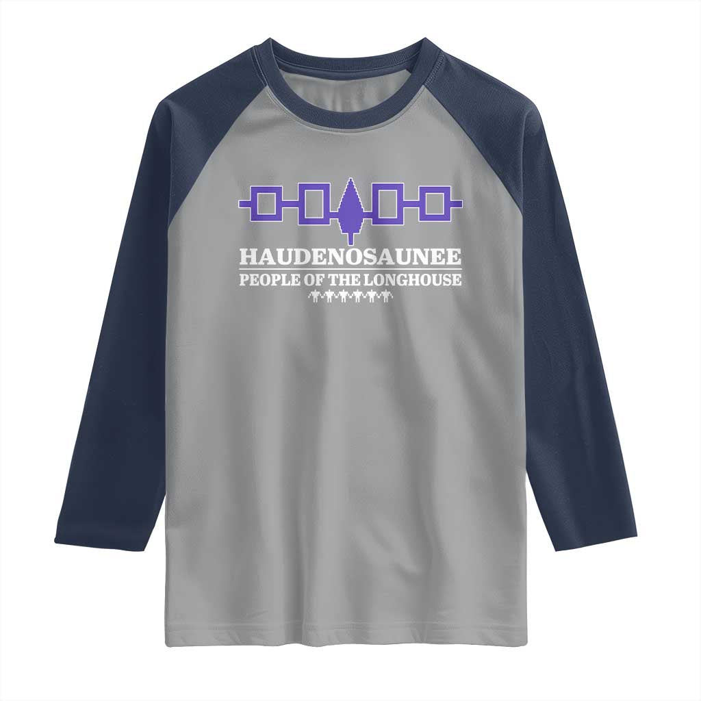 Proud Haudenosaunee Raglan Shirt Iroquois Flag People Of The Longhouse - Wonder Print Shop