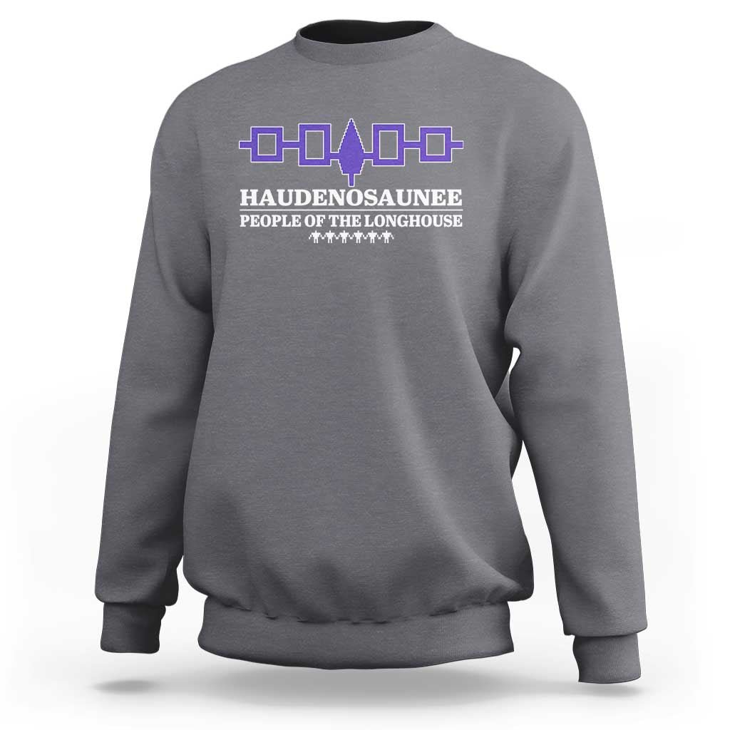 Proud Haudenosaunee Sweatshirt Iroquois Flag People Of The Longhouse - Wonder Print Shop
