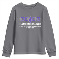 Proud Haudenosaunee Youth Sweatshirt Iroquois Flag People Of The Longhouse - Wonder Print Shop