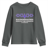 Proud Haudenosaunee Youth Sweatshirt Iroquois Flag People Of The Longhouse - Wonder Print Shop