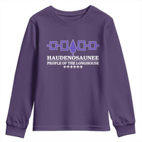 Proud Haudenosaunee Youth Sweatshirt Iroquois Flag People Of The Longhouse - Wonder Print Shop