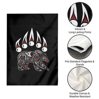 Native American Alaska Grizzly Bear Claw Indian Pride Garden Flag - Wonder Print Shop