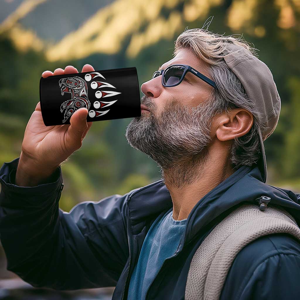 Native American Alaska Grizzly Bear Claw Indian Pride 4 in 1 Can Cooler Tumbler - Wonder Print Shop