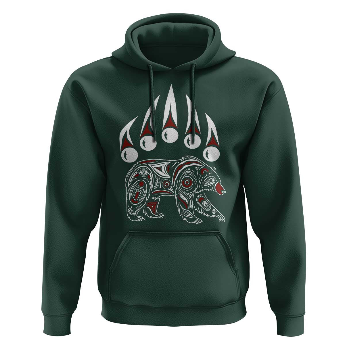 Native American Alaska Grizzly Bear Claw Indian Pride Hoodie - Wonder Print Shop