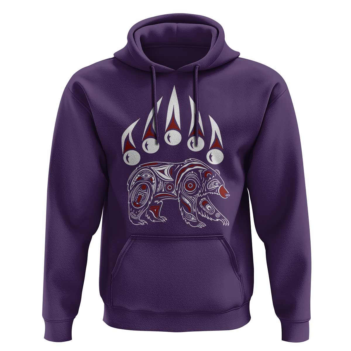 Native American Alaska Grizzly Bear Claw Indian Pride Hoodie - Wonder Print Shop