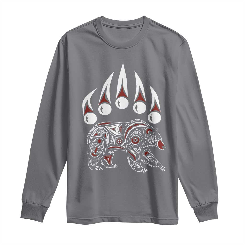 Native American Alaska Grizzly Bear Claw Indian Pride Long Sleeve Shirt - Wonder Print Shop