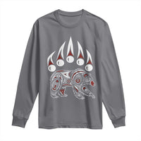 Native American Alaska Grizzly Bear Claw Indian Pride Long Sleeve Shirt - Wonder Print Shop