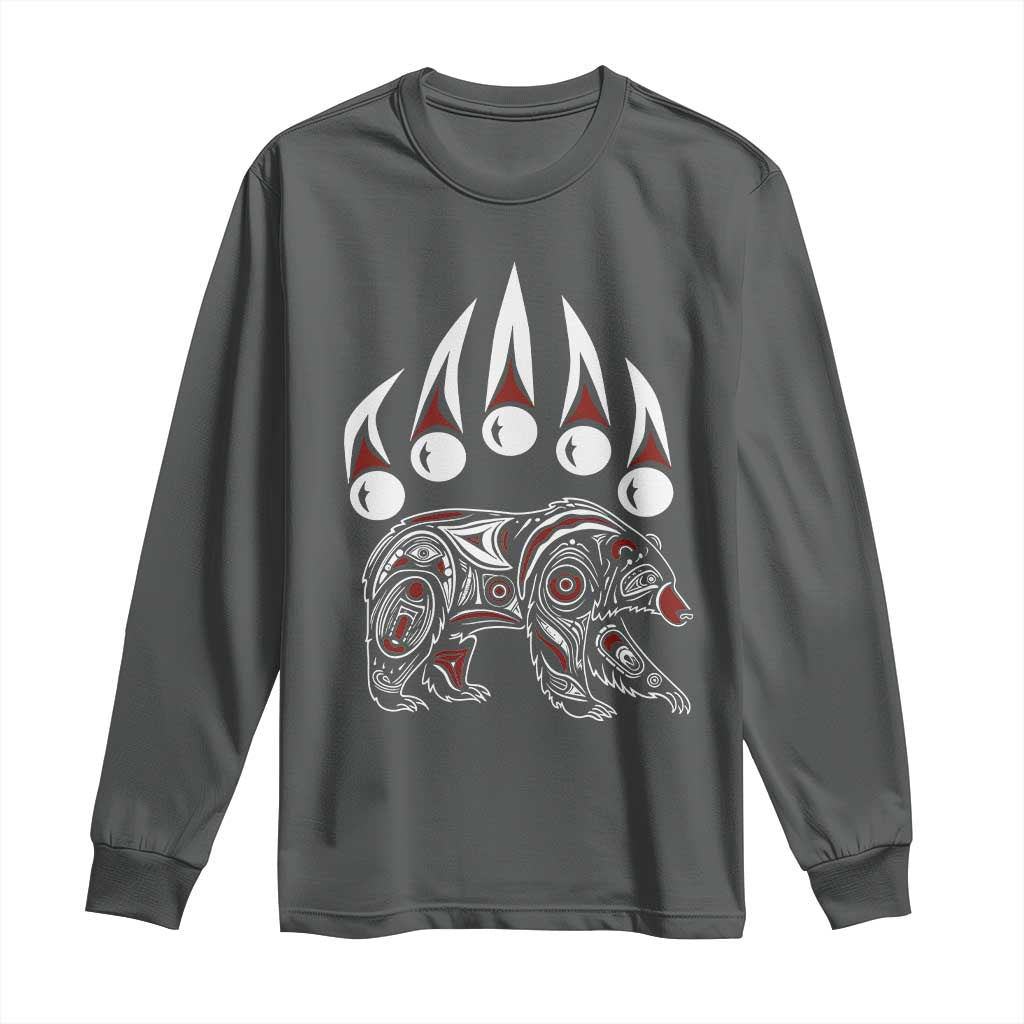 Native American Alaska Grizzly Bear Claw Indian Pride Long Sleeve Shirt - Wonder Print Shop