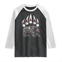Native American Alaska Grizzly Bear Claw Indian Pride Raglan Shirt - Wonder Print Shop