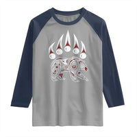 Native American Alaska Grizzly Bear Claw Indian Pride Raglan Shirt - Wonder Print Shop