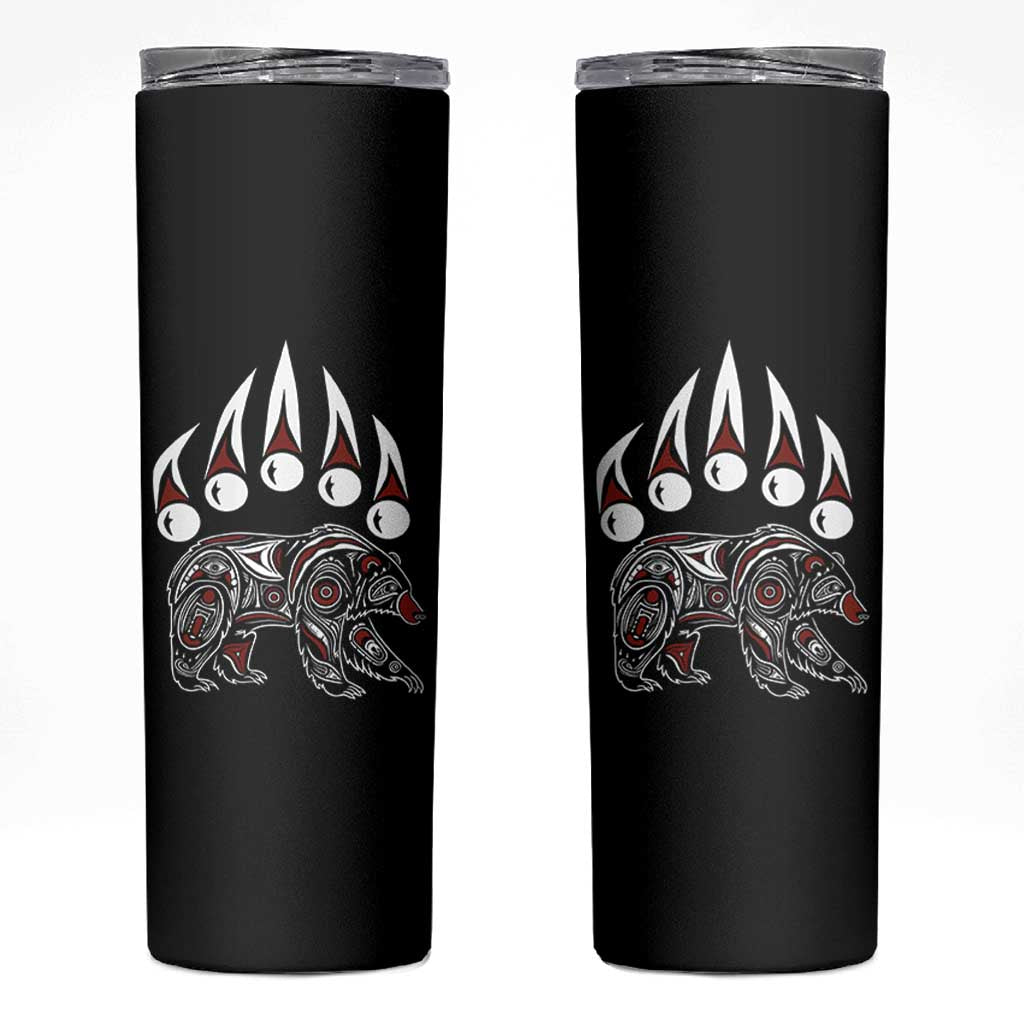 Native American Alaska Grizzly Bear Claw Indian Pride Skinny Tumbler - Wonder Print Shop