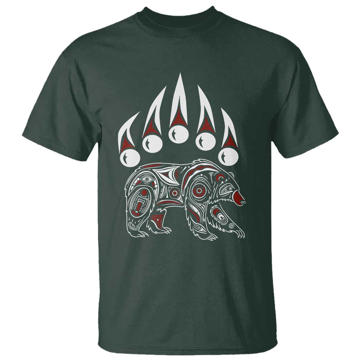 Native American Alaska Grizzly Bear Claw Indian Pride T Shirt - Wonder Print Shop