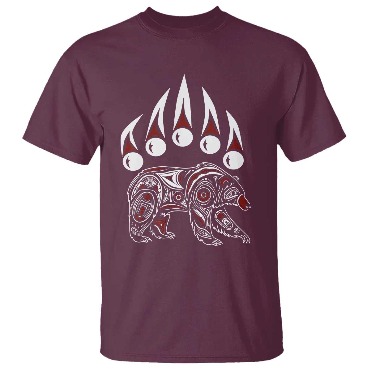 Native American Alaska Grizzly Bear Claw Indian Pride T Shirt - Wonder Print Shop
