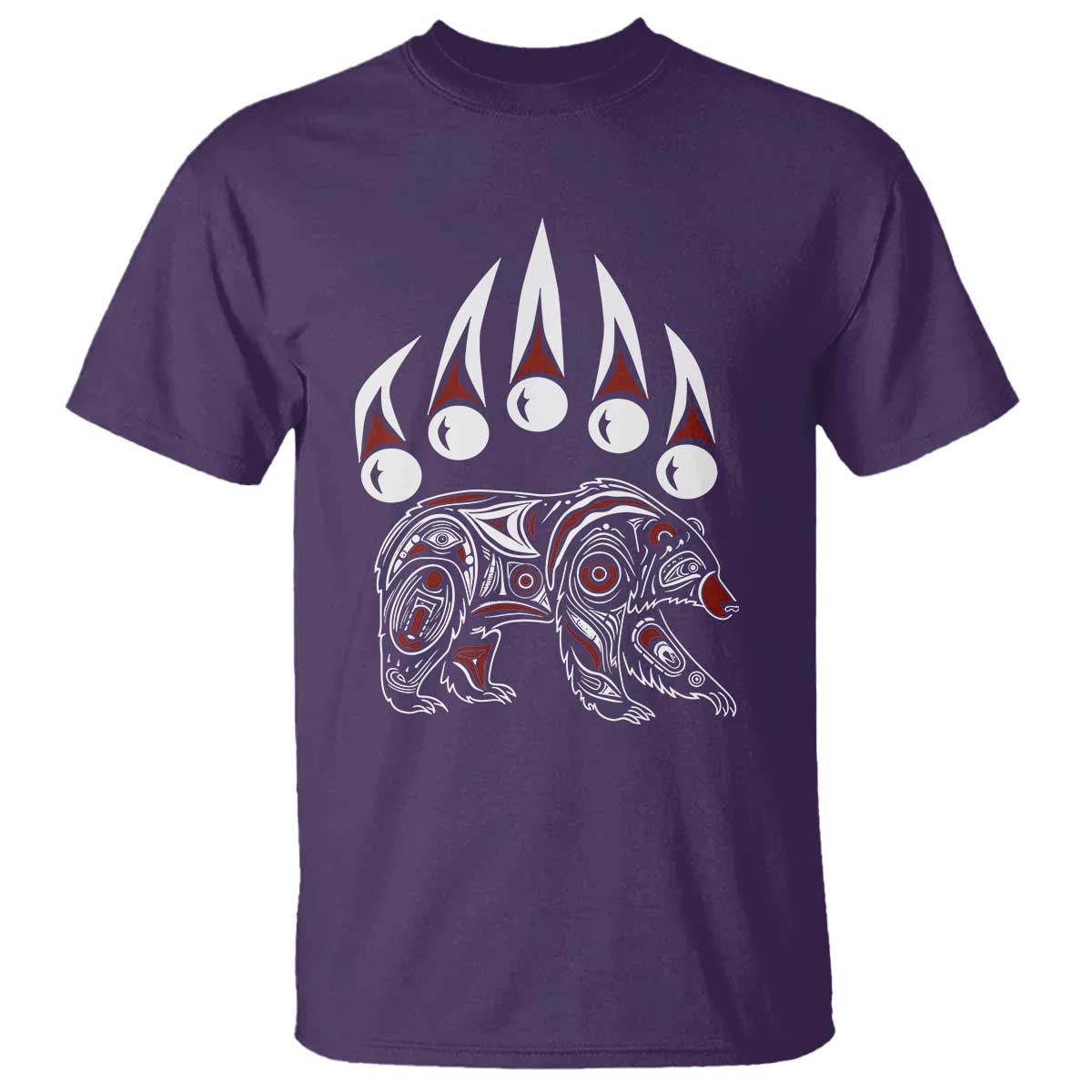 Native American Alaska Grizzly Bear Claw Indian Pride T Shirt - Wonder Print Shop