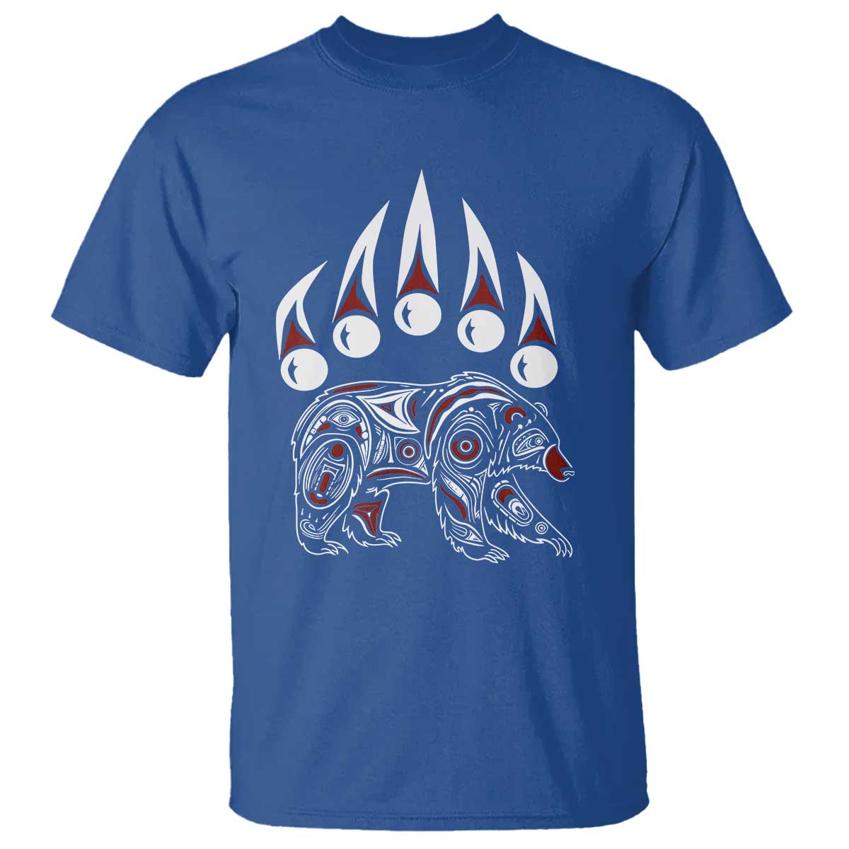 Native American Alaska Grizzly Bear Claw Indian Pride T Shirt - Wonder Print Shop