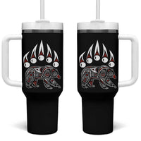 Native American Alaska Grizzly Bear Claw Indian Pride Tumbler With Handle - Wonder Print Shop