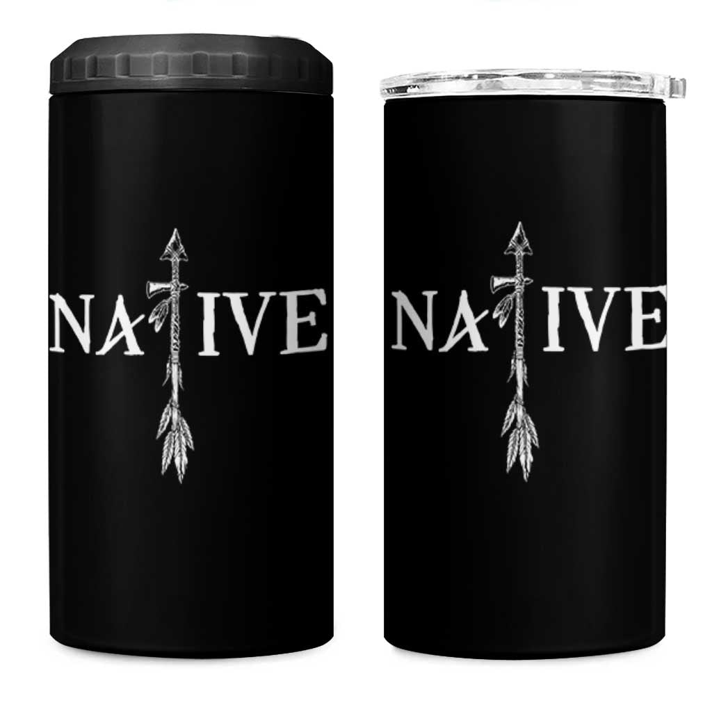 Native American Indian Tomahawk Indigenous Pride 4 in 1 Can Cooler Tumbler - Wonder Print Shop