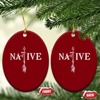 Native American Indian Tomahawk Indigenous Pride Ceramic Ornament