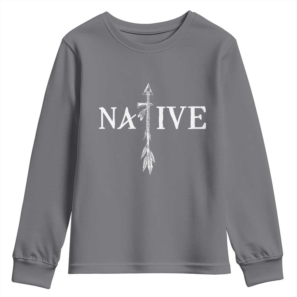 Native American Indian Tomahawk Indigenous Pride Youth Sweatshirt - Wonder Print Shop