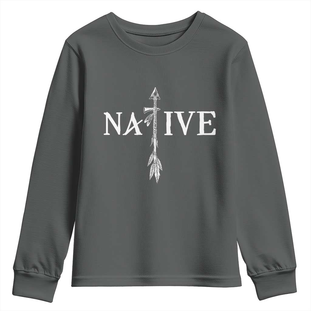 Native American Indian Tomahawk Indigenous Pride Youth Sweatshirt - Wonder Print Shop