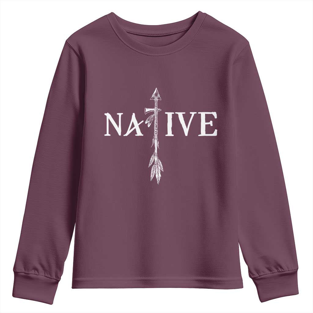 Native American Indian Tomahawk Indigenous Pride Youth Sweatshirt - Wonder Print Shop