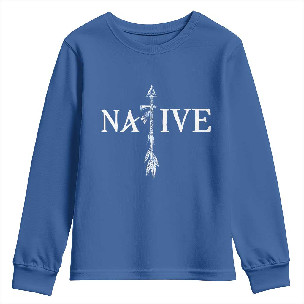 Native American Indian Tomahawk Indigenous Pride Youth Sweatshirt - Wonder Print Shop