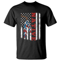 Native American Feathers Vintage USA Flag T Shirt Proud Indigenous People - Wonder Print Shop