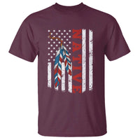 Native American Feathers Vintage USA Flag T Shirt Proud Indigenous People - Wonder Print Shop