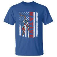 Native American Feathers Vintage USA Flag T Shirt Proud Indigenous People - Wonder Print Shop