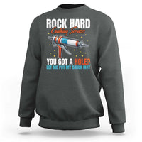 Funny Rock Hard Caulking Services Sweatshirt Offensive Embarrassing Inappropriate Adult Humor - Wonder Print Shop