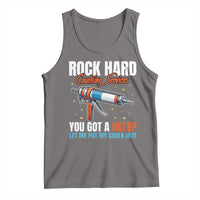 Funny Rock Hard Caulking Services Tank Top Offensive Embarrassing Inappropriate Adult Humor - Wonder Print Shop