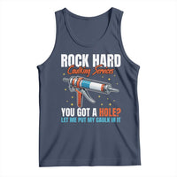 Funny Rock Hard Caulking Services Tank Top Offensive Embarrassing Inappropriate Adult Humor - Wonder Print Shop