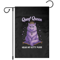 Funny Queef Queen Cat Garden Flag Hear My Kitty Purr Inappropriate Dirty Adult Humor - Wonder Print Shop