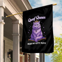 Funny Queef Queen Cat Garden Flag Hear My Kitty Purr Inappropriate Dirty Adult Humor - Wonder Print Shop