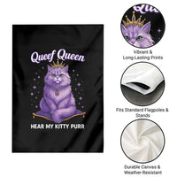 Funny Queef Queen Cat Garden Flag Hear My Kitty Purr Inappropriate Dirty Adult Humor - Wonder Print Shop
