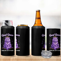 Funny Queef Queen Cat 4 in 1 Can Cooler Tumbler Hear My Kitty Purr Inappropriate Dirty Adult Humor - Wonder Print Shop