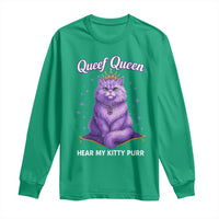 Funny Queef Queen Cat Long Sleeve Shirt Hear My Kitty Purr Inappropriate Dirty Adult Humor - Wonder Print Shop