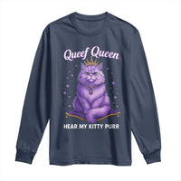 Funny Queef Queen Cat Long Sleeve Shirt Hear My Kitty Purr Inappropriate Dirty Adult Humor - Wonder Print Shop