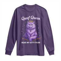 Funny Queef Queen Cat Long Sleeve Shirt Hear My Kitty Purr Inappropriate Dirty Adult Humor - Wonder Print Shop