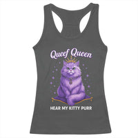 Funny Queef Queen Cat Racerback Tank Top Hear My Kitty Purr Inappropriate Dirty Adult Humor - Wonder Print Shop