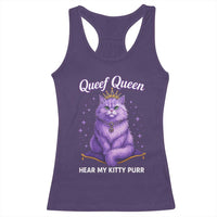 Funny Queef Queen Cat Racerback Tank Top Hear My Kitty Purr Inappropriate Dirty Adult Humor - Wonder Print Shop