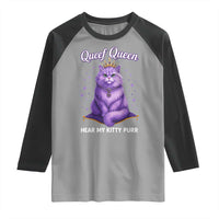 Funny Queef Queen Cat Raglan Shirt Hear My Kitty Purr Inappropriate Dirty Adult Humor - Wonder Print Shop