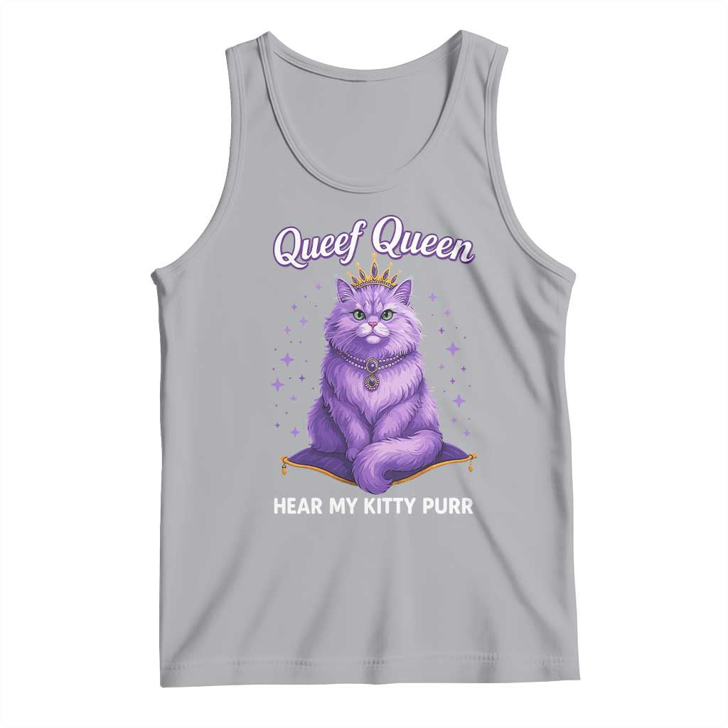 Funny Queef Queen Cat Tank Top Hear My Kitty Purr Inappropriate Dirty Adult Humor - Wonder Print Shop