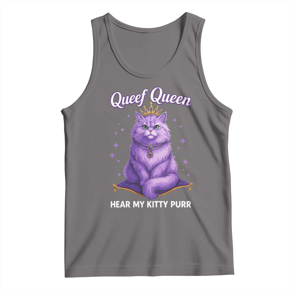 Funny Queef Queen Cat Tank Top Hear My Kitty Purr Inappropriate Dirty Adult Humor - Wonder Print Shop