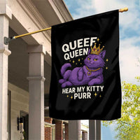 Funny Queef Queen Cat Garden Flag Hear My Kitty Purr Inappropriate Dirty Adult Humor Jokes - Wonder Print Shop