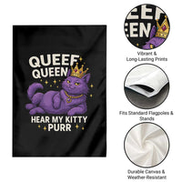 Funny Queef Queen Cat Garden Flag Hear My Kitty Purr Inappropriate Dirty Adult Humor Jokes - Wonder Print Shop