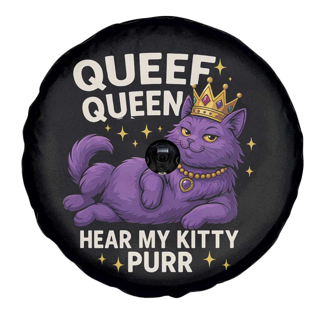 Funny Queef Queen Cat Spare Tire Cover Hear My Kitty Purr Inappropriate Dirty Adult Humor Jokes - Wonder Print Shop
