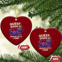Funny Queef Queen Cat Ceramic Ornament Hear My Kitty Purr Inappropriate Dirty Adult Humor Jokes - Wonder Print Shop