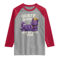 Funny Queef Queen Cat Raglan Shirt Hear My Kitty Purr Inappropriate Dirty Adult Humor Jokes - Wonder Print Shop